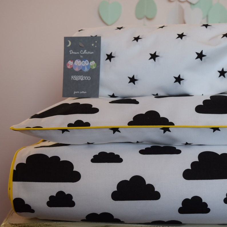 monochrome cot bed bedding