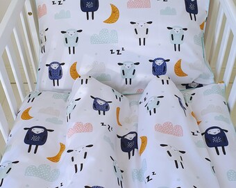 Celestial Blue Complete Crib Bedding Set (With Bumper) Little