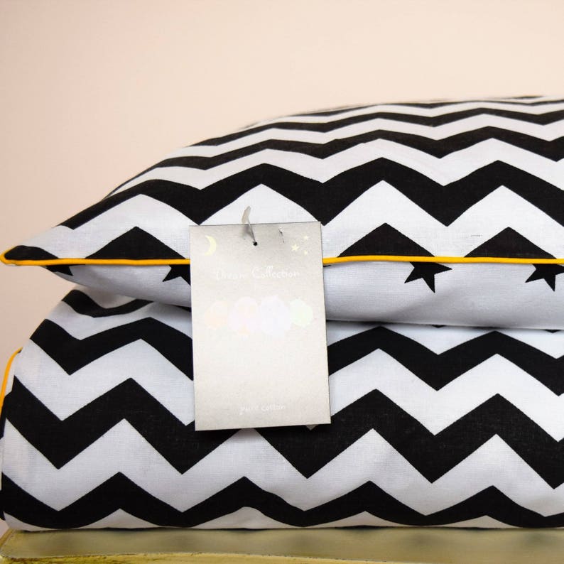 NEW 100 COTTON Double Bed Duvet Cover Set Black & White Etsy UK