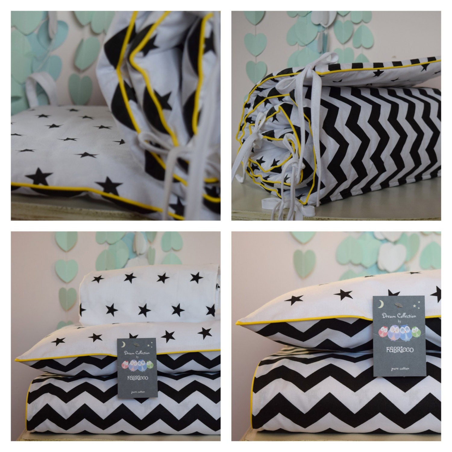 monochrome cot bed bedding