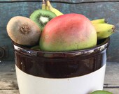 Roseville Pottery Roseville Crock Antique Two Tone Stoneware Crock Antique Roseville Pottery Stoneware Crock Saltglaze Pottery