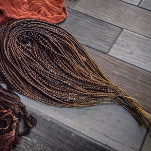 Double ended synthetic dreadlocks, 20/40 inches, transitional dark-light blonde, 48 pieces, hair extention