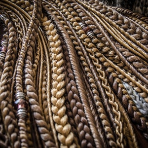 Double ended synthetic dreadlocks 40 (20) inches, 48 DE light brown fake dreads, full set, full head, hair extention, hippie, for festivals