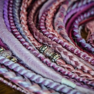 Double ended pink-purple synthetic dreadlocks, accent kit, 18 pieces, 20/40 inches, hair extension, dreadlock extensions