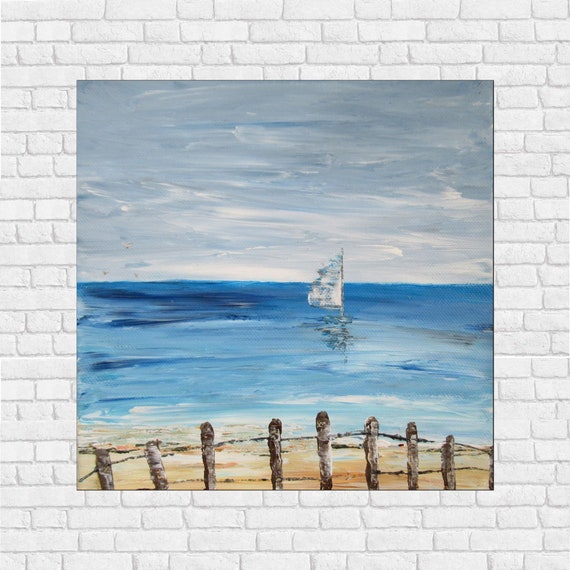 Marine Painting Ocean and Sailboat Limited Edition Art - Etsy Finland