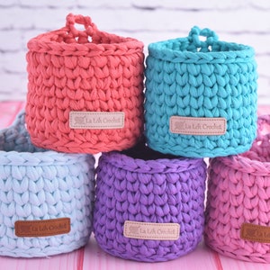 Crochet Pattern: Aubrey the Cute Crochet Basket, storage, dorm decor, nursery decor, bathroom storage, rectangular basket, cosmetics basket image 5