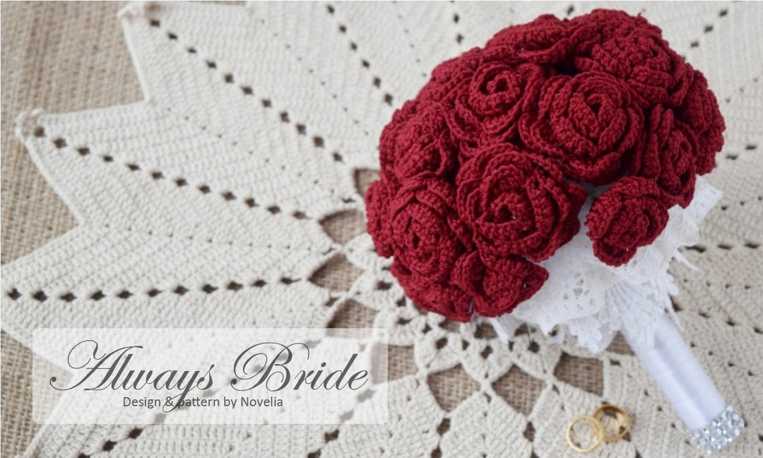 Crochet Flower Bouquet A for Beginners. Rose, Tulip Flower PDF