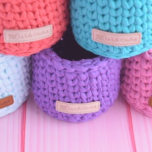 Crochet Pattern: Aubrey the Cute Crochet Basket, storage, dorm decor, nursery decor, bathroom storage, rectangular basket, cosmetics basket image 6