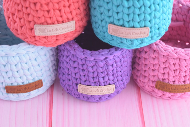 Crochet Pattern: Aubrey the Cute Crochet Basket, storage, dorm decor, nursery decor, bathroom storage, rectangular basket, cosmetics basket image 6