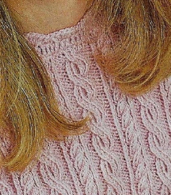 Women's Aran Style Sweater Vintage Knitting Pattern DK 8 Ply Yarn or Wool  34-38 Inch Bust PDF Instant Digital Download Post Free -  Norway
