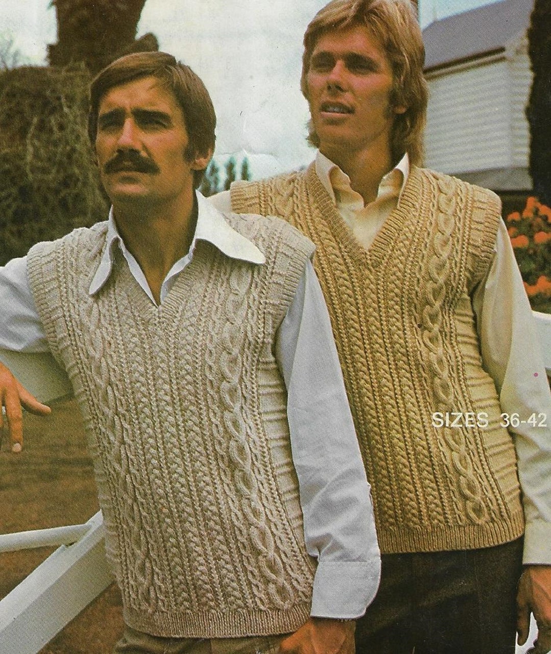 Men's Cable Vest With Optional Sleeves Knitting Pattern DK - Etsy