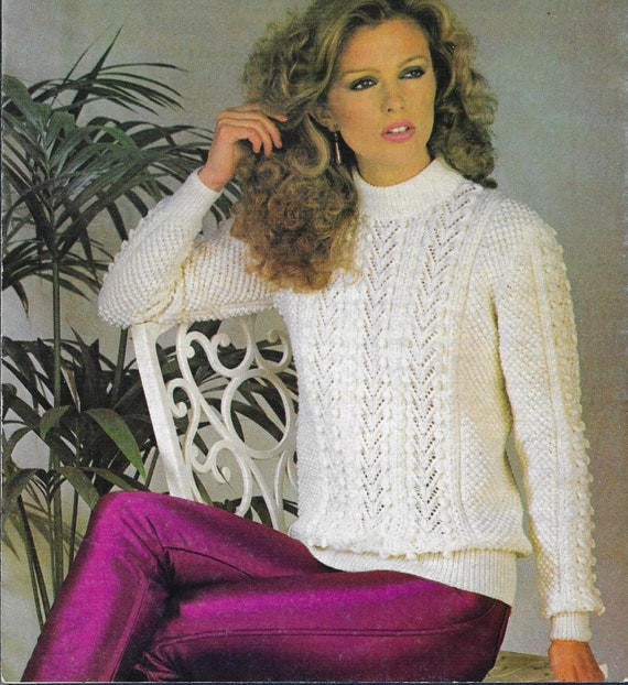 Women's Lacy Sweater Knitting Pattern 4 