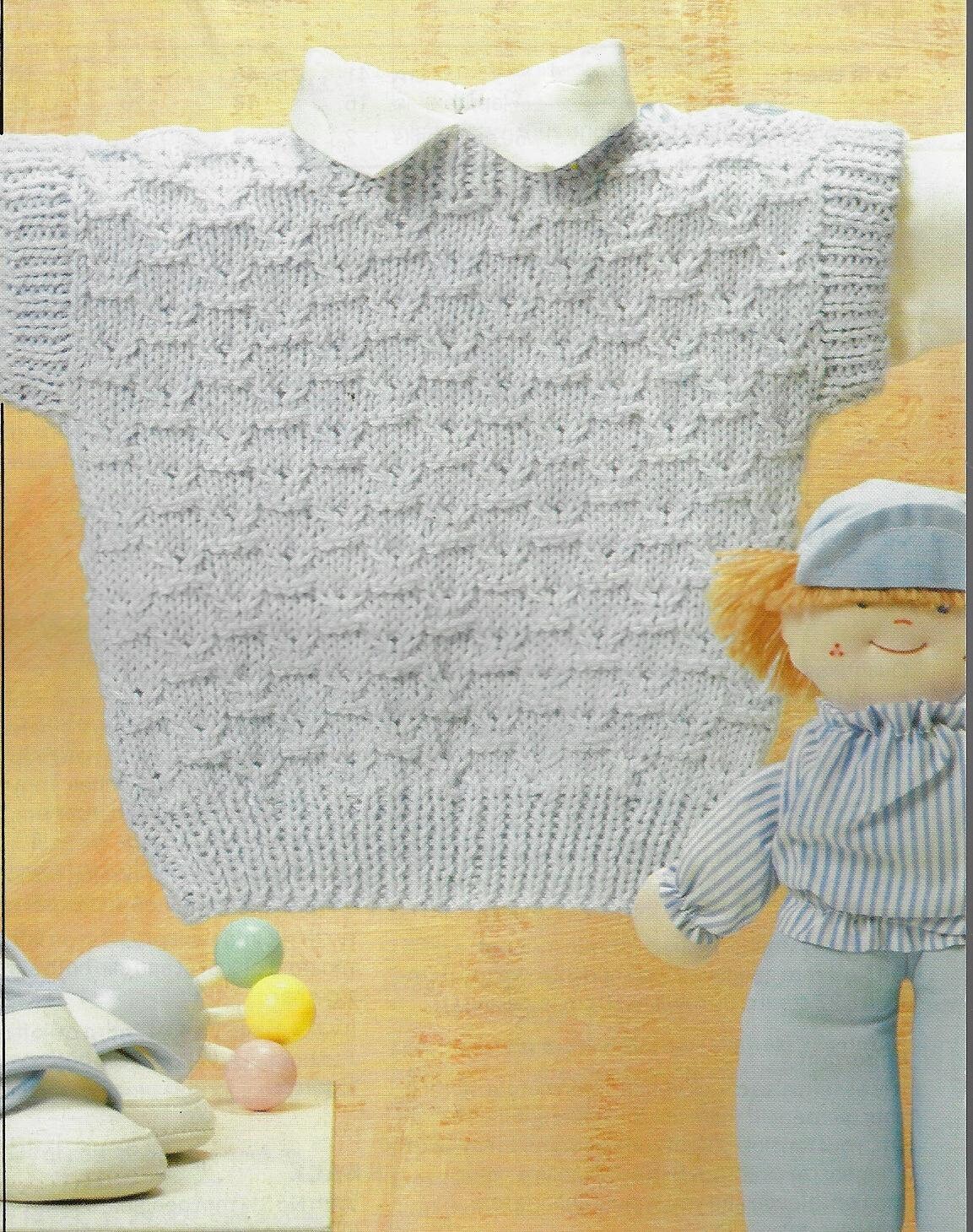free knitting pattern child vest 8 ply