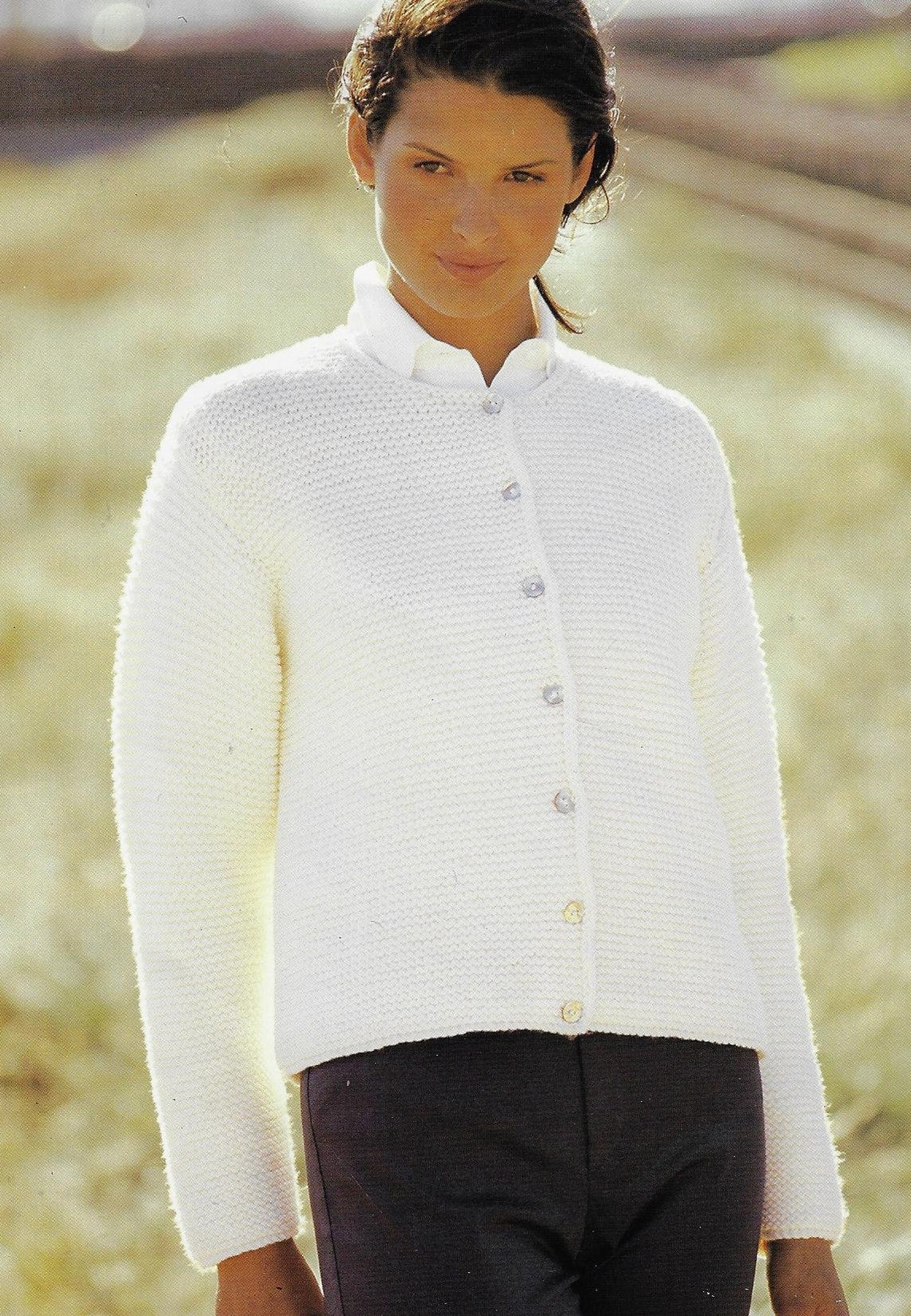 Women's Simple Garter Stitch Cardigan knitting pattern 12 Etsy