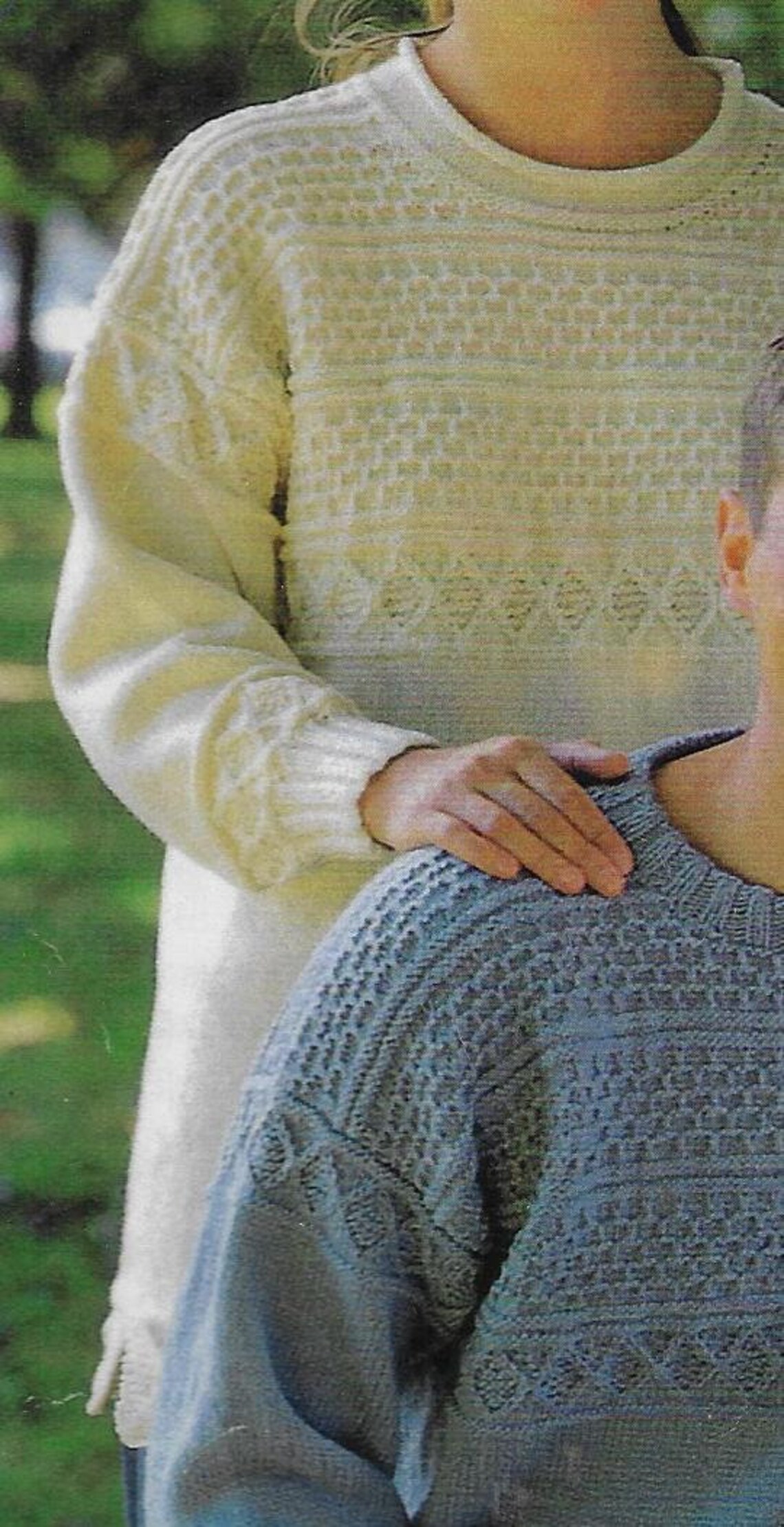 Guernsey Style Tunic Sweater Knitting Pattern Family Sizes Etsy