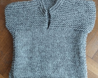 Child&#39;s Very Easy Winter Slipover Top chunky/bulky wool yarn 2-10 years PDF Instant Digital Download Post Free