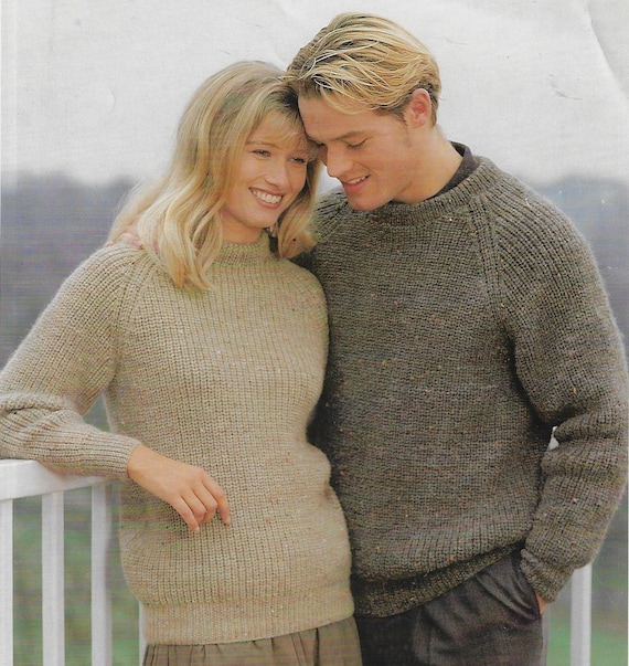 Fisherman's Rib Sweater in Family Sizes Knitting Pattern