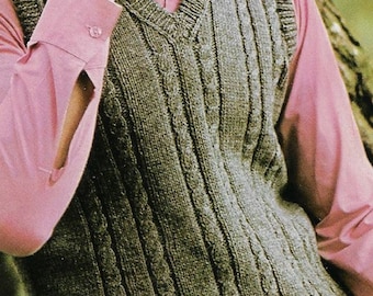 トップス Hard Twisted Yarn Rib Stitch V Neck Vest Friday Slipover V-neck | wiseknits