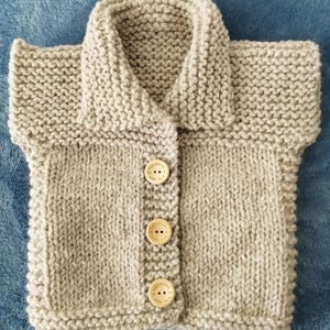 Child's Easy Sleeveless Jacket/Vest knitting pattern 14 ply chunky bulky yarn or wool 2-10 years PDF Instant Digital Download Post Free