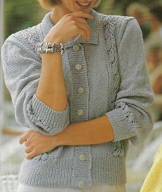 Lace Panel Cardigan Knitting Pattern 