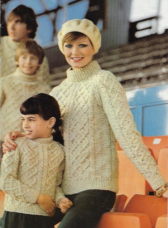 Aran sweater family online patterns