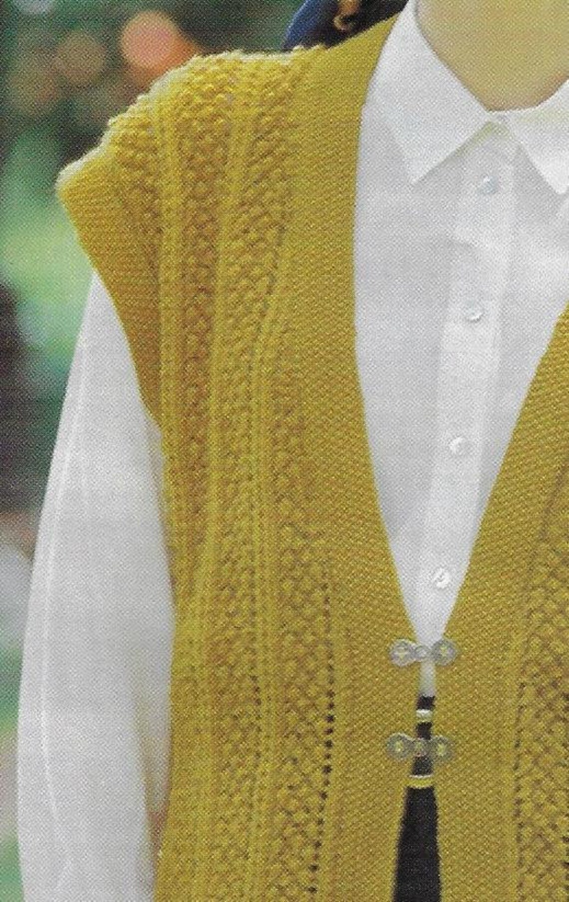 Women's Longline Vest knitting pattern DK 8 ply yarn or Etsy