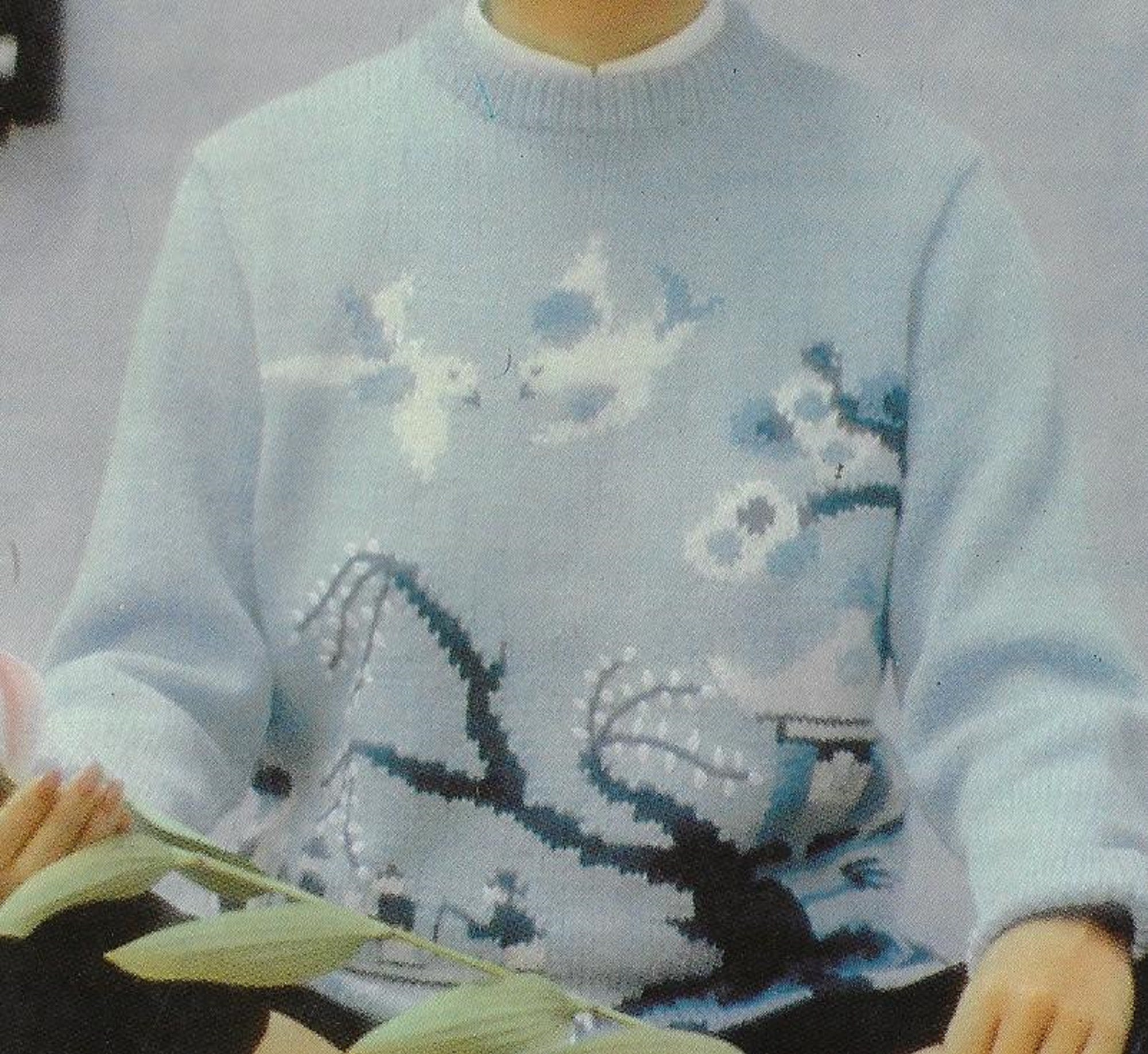 Women's Chinese Willow Sweater Knitting Pattern DK 8 Ply