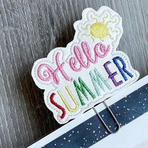 Hallo Sommer Büroklammer - Sommer Planer Clip - Sommer Planer Clip - Sommer Liebhaber - Sommer Lesezeichen - Sommer Clip - Sonnenschein Clip - Lesezeichen