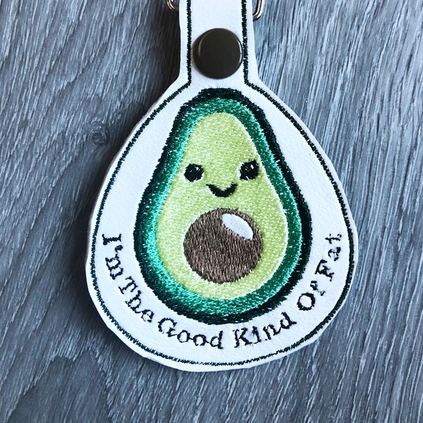 Avocado Keychain, Avocado Key Chain, Avocado Keyfob, Avocado Gift Snap Tab, Purse Charm, Backpack swag, Swag, Saguaro, Baby Avocado, Avocado