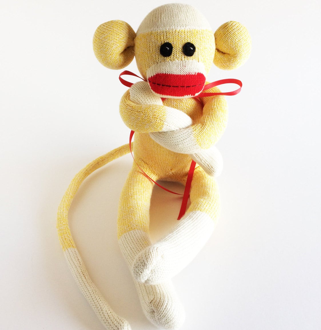 large sock monkey stuffed animal