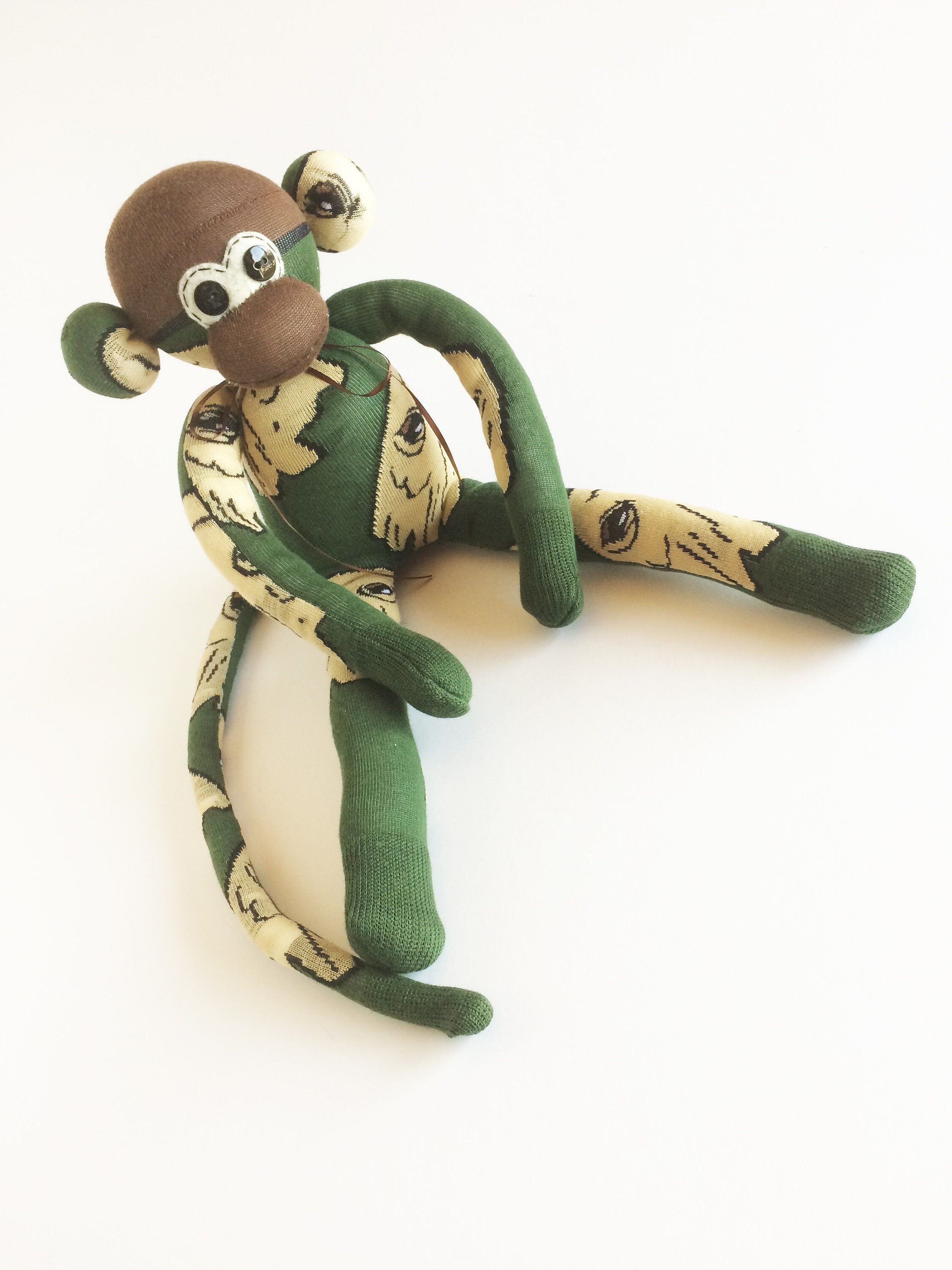 Embroidered Sock Monkey Eyes Clipart