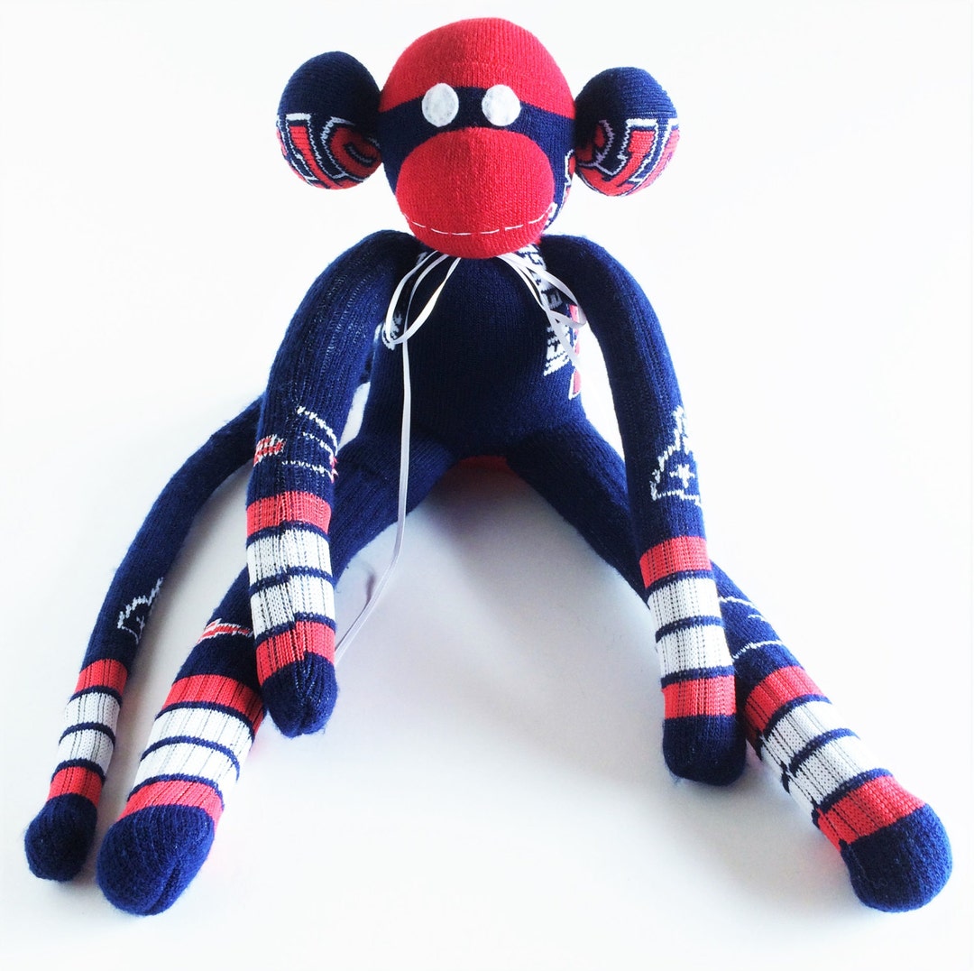 New England Sock Monkey Blue Sock Monkey Navy Sock Monkey Etsy