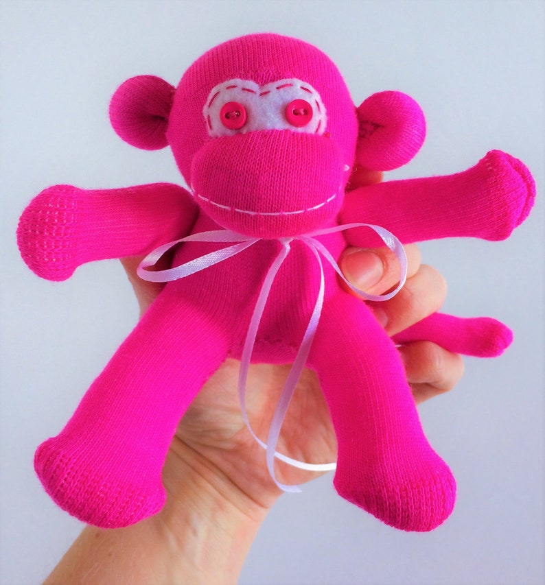 pink sock monkey