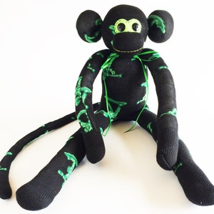 Toy Soldier - Sock Monkey - Black Sock Monkey - Soldier Plush - Veteran Gift - Military - Green Sock Monkey - Army Men - Green Army Men