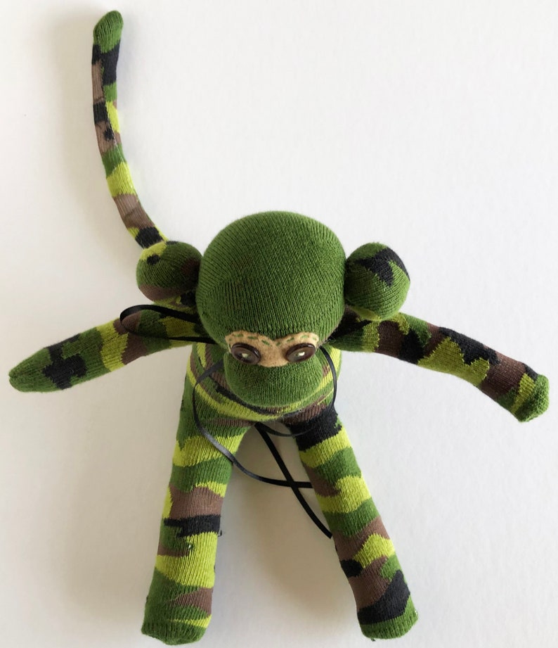 Air Force Gift Sock Monkey Memorial Camouflage  Monkey Marine Gift Army Gift Camouflage Sock Monkey Navy Gift Military Gift