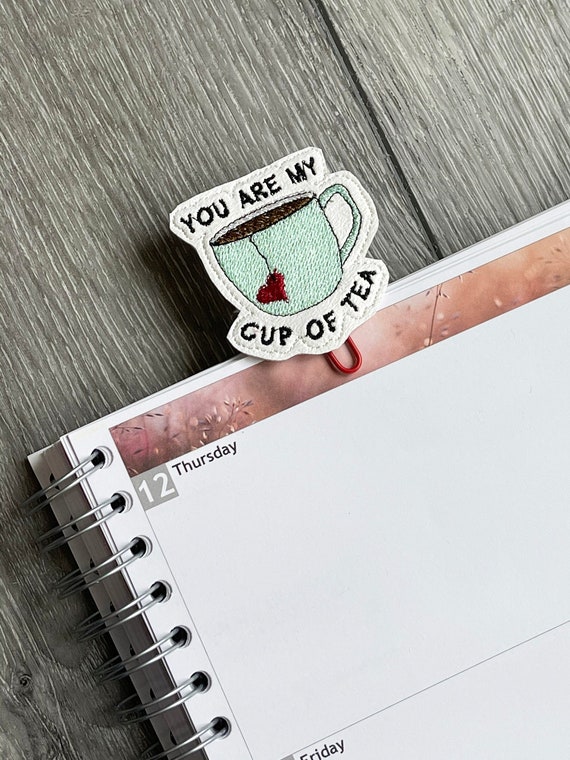 Teacup Planning Paper Clip Cup of Tea Planner Paper Clip Etsy