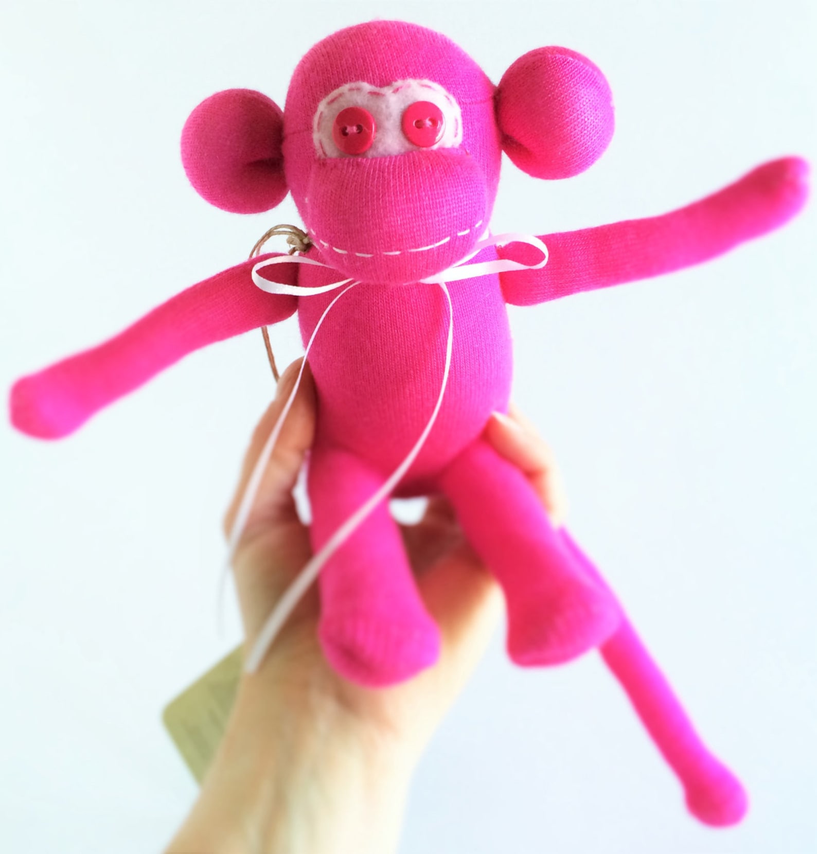 Mini Pink Sock Monkey Sock Monkey Mini Sock Monkey Etsy