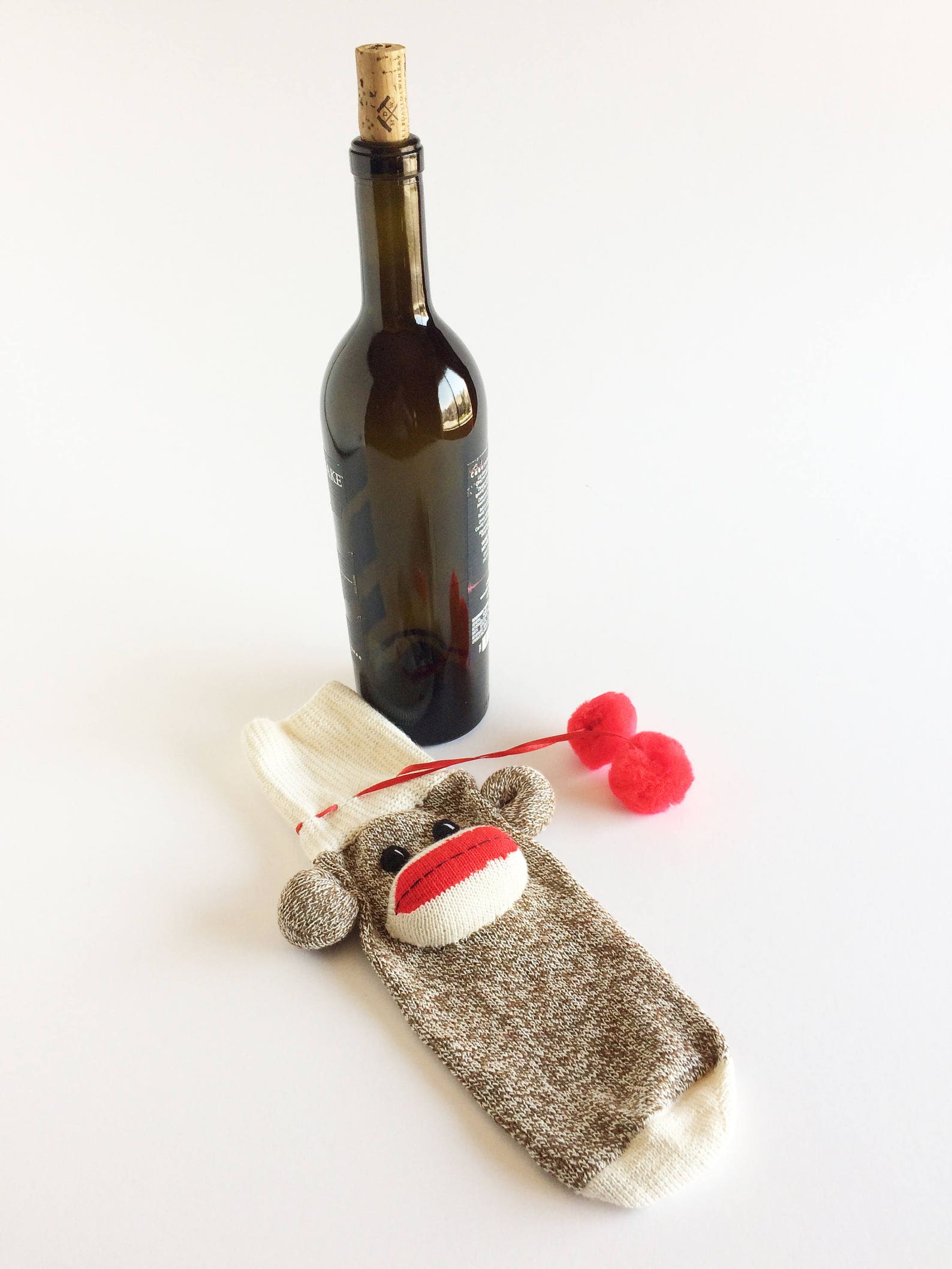 Original Sock Monkey Wine Bottle Cover 750ml Bottle Cover Etsy
