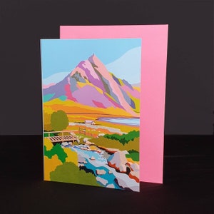 Landscape Greetings cards. Blank abstract landscape art cards Tryfan Snowdonia