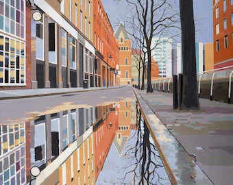 Canal Street Reflections Manchester print