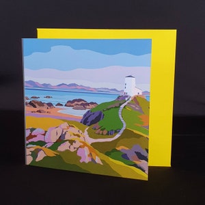 Landscape Greetings cards. Blank abstract landscape art cards Llanddwyn Anglesey