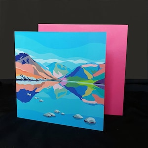 Landscape Greetings cards. Blank abstract landscape art cards Wast Water Cumbria