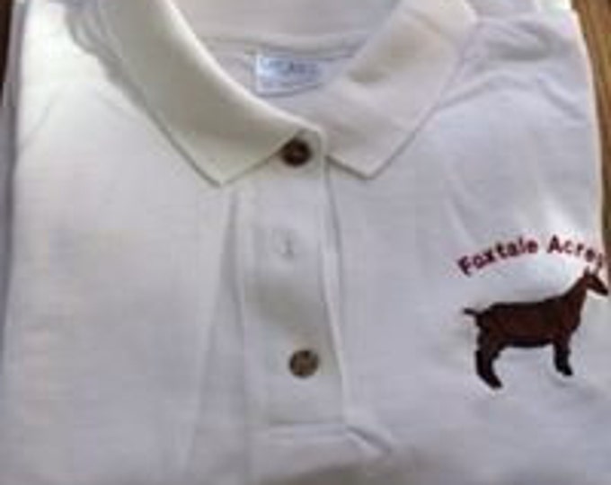 It's Goat Showing Season! Cool & Dry White Polo Shirts!