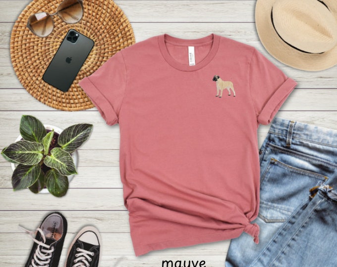 Bella-Canvas Unisex Preshrunk T-Shirt with Embroidered Bullmastiff Design