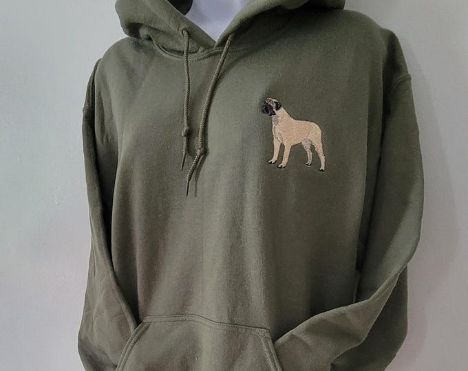 Bullmastiff Lover's Hooded Sweatshirt - Cozy 50/50 Cotton Polyester Blend", Dog Lover's Hoodie, Bullmastiff Gift, Customized Sweatshirt