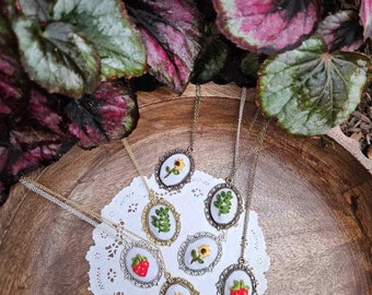 Embroidered Pendant Necklace