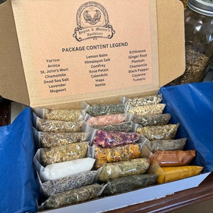 Herb Starter Kit, Herb Kit, Witches kit, Build Your Own Apothecary, 10-75 bags, Organic & Wild, Witchcraft, Pagan, Rituals