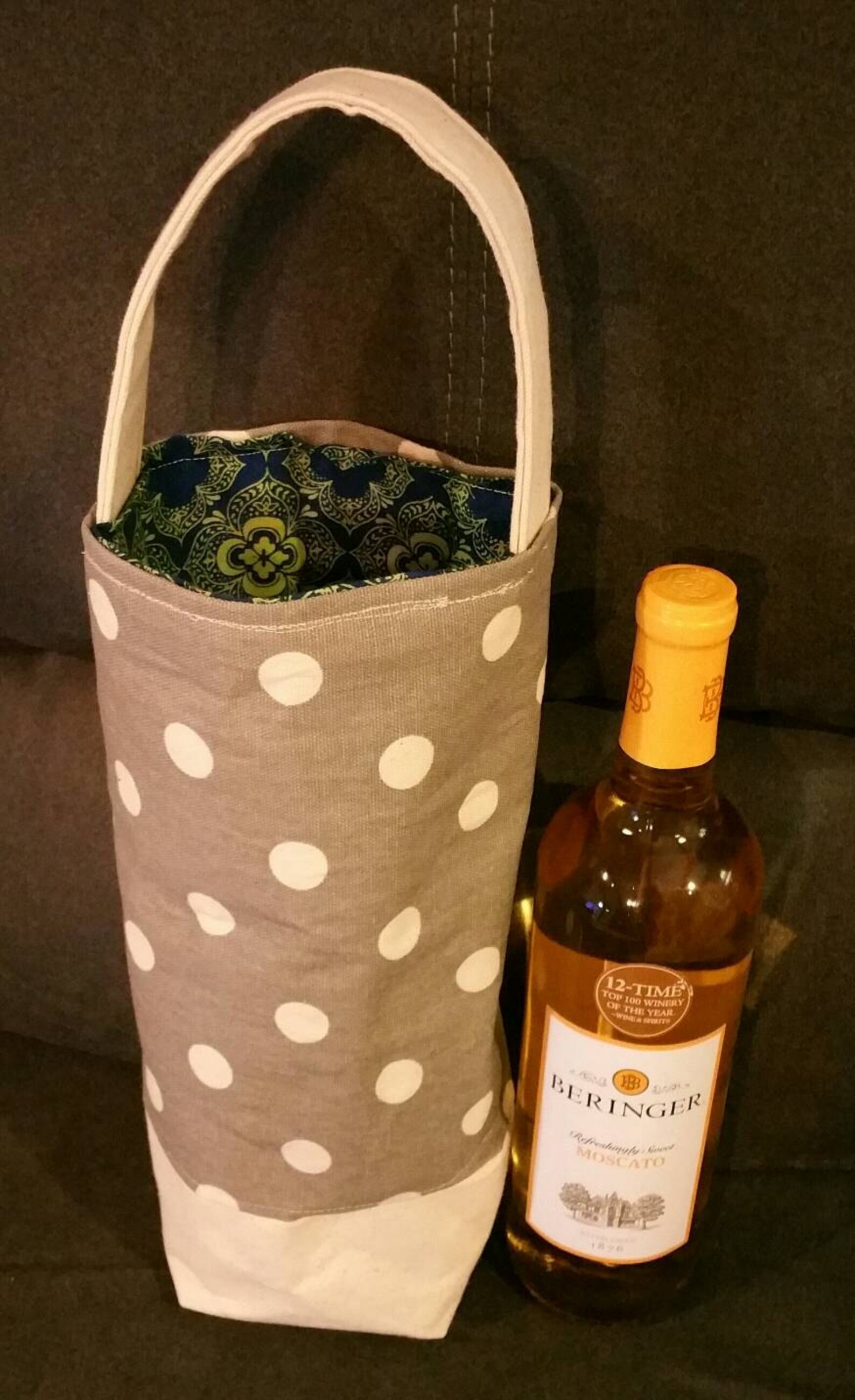 Canvas Wine Bottle Tote Etsy