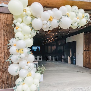 Muted Yellow Lemon Balloon Garland Kit Gender Neutral