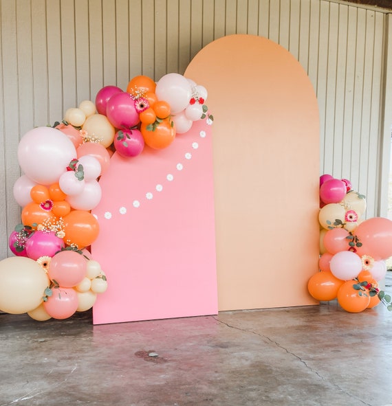 Groovy Flower Power Orange Pink Balloon Garland Bachelorette Etsy